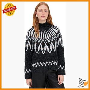 Heavyweight Fair Isle Turtleneck Sweater Pullover Dry Clean Only
